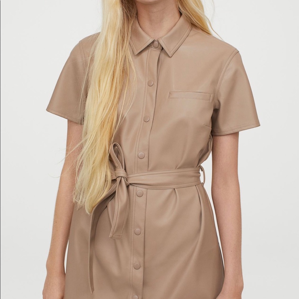 H&M Faux Leather Dress. Never worn with tags.